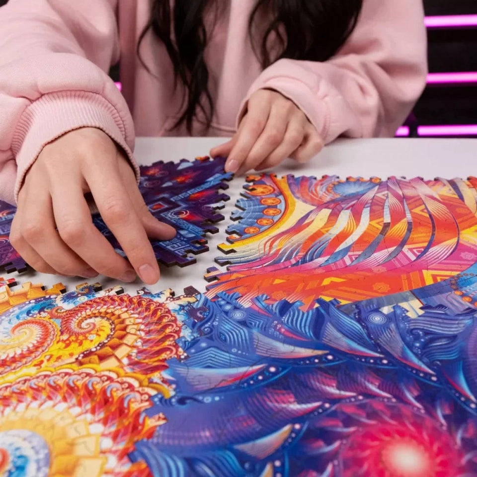 Neon Geometry Jigsaw Puzzle