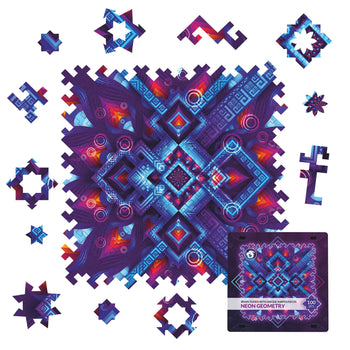 Neon Geometry Jigsaw Puzzle