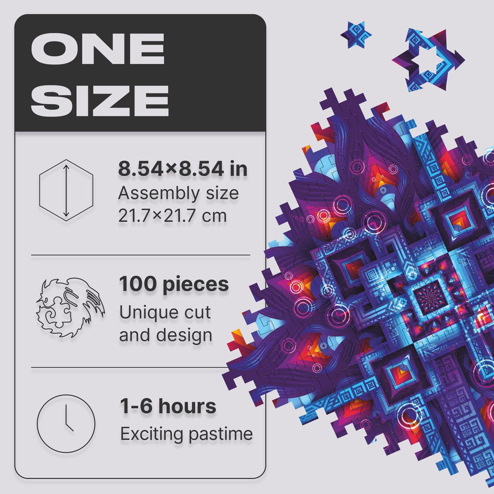Neon Geometry Jigsaw Puzzle