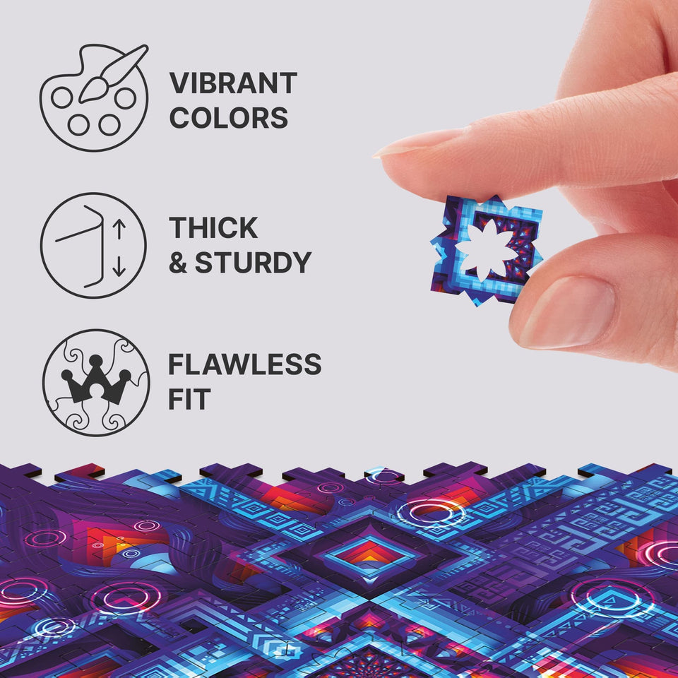 Neon Geometry Jigsaw Puzzle