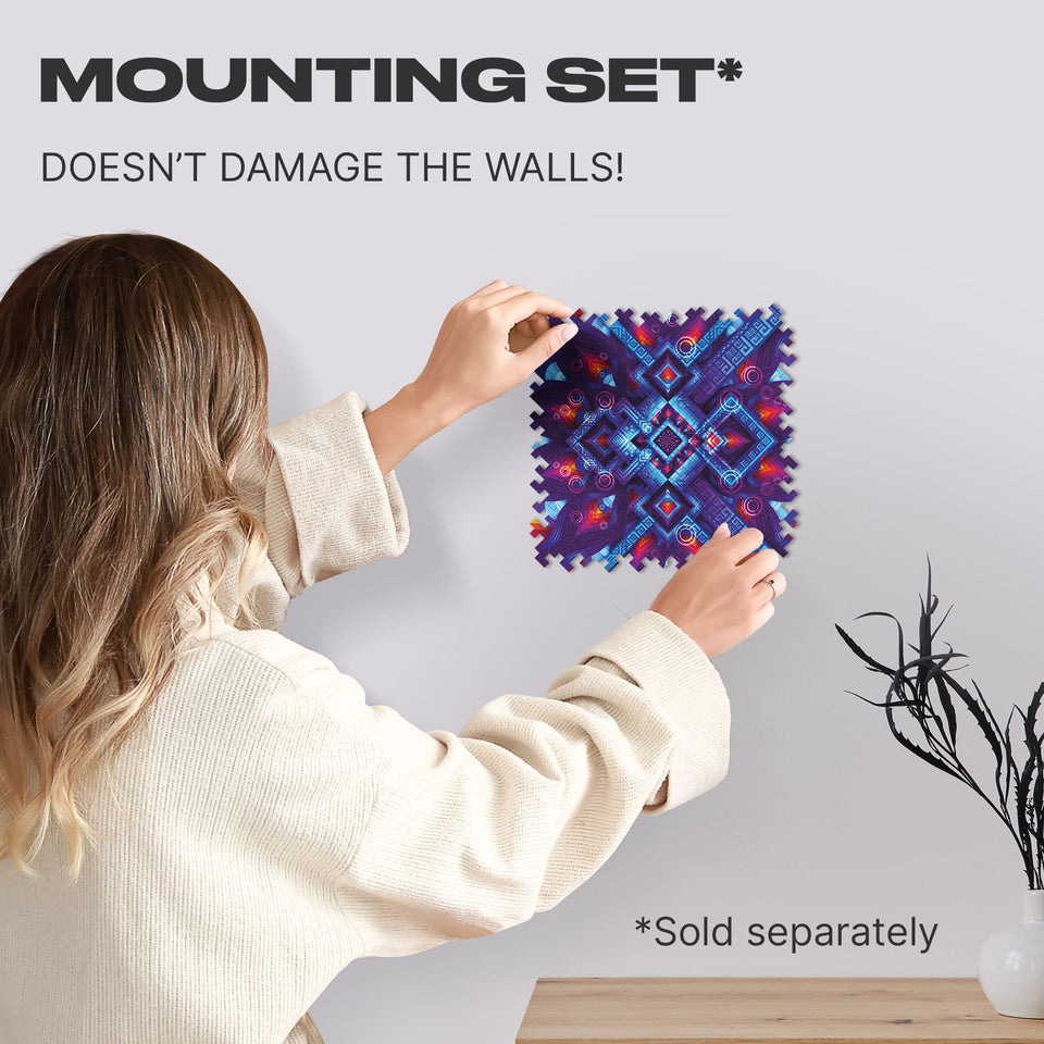 Neon Geometry Jigsaw Puzzle