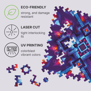 Neon Geometry Jigsaw Puzzle