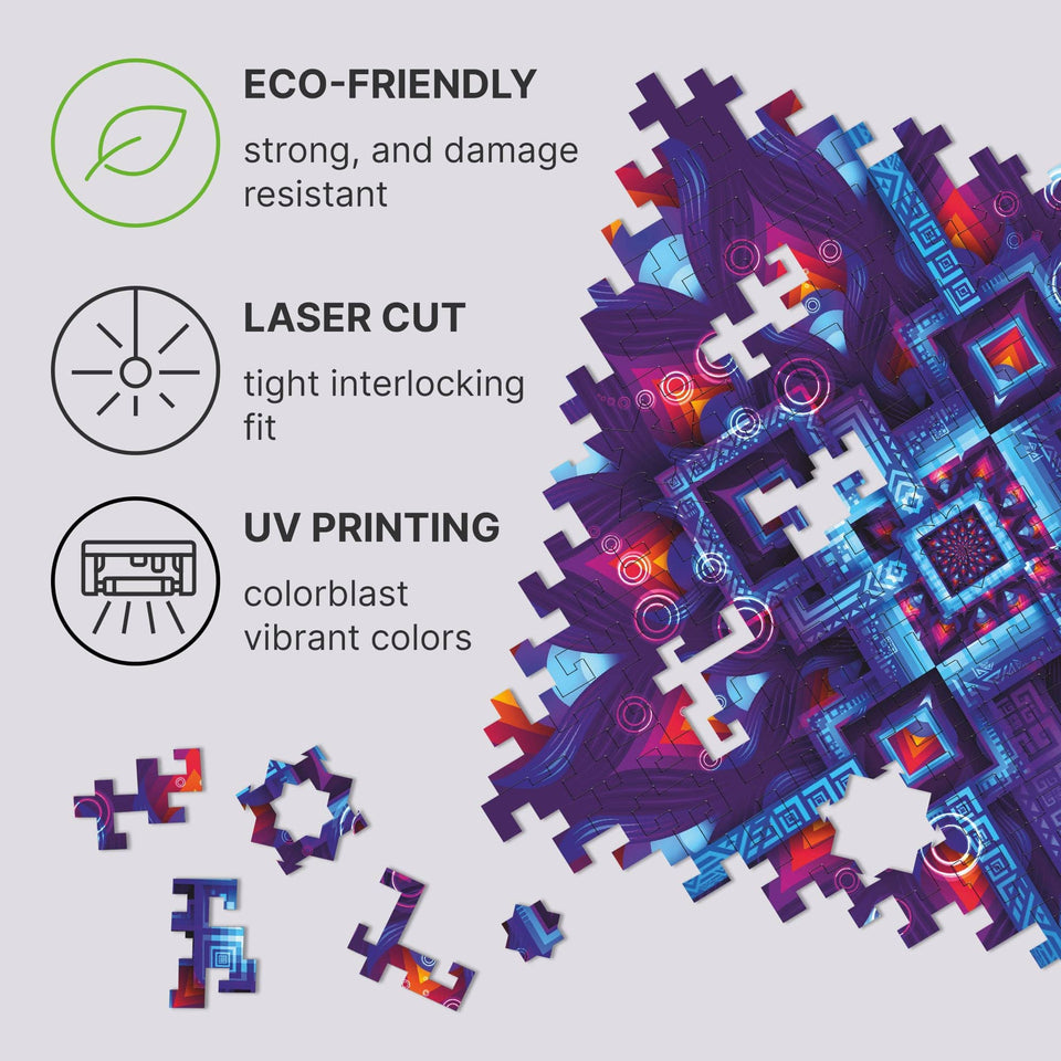 Neon Geometry Jigsaw Puzzle